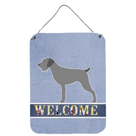 Carolines Treasures German Wirehaired Pointer Welcome Wall or Door Hanging Prints BB5515DS1216